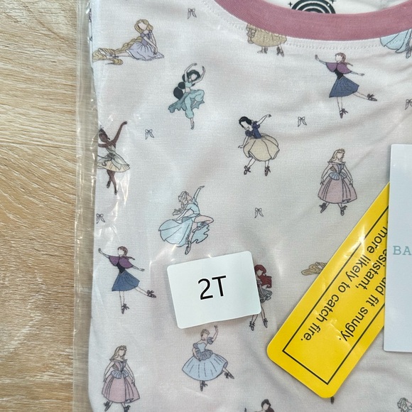 Princess Ballerinas Short Sleeve Bamboo Set 2T NWT - Picture 2 of 3